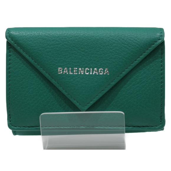 Balenciaga Wallet Green Bag Calfskin - Picture 1 of 9